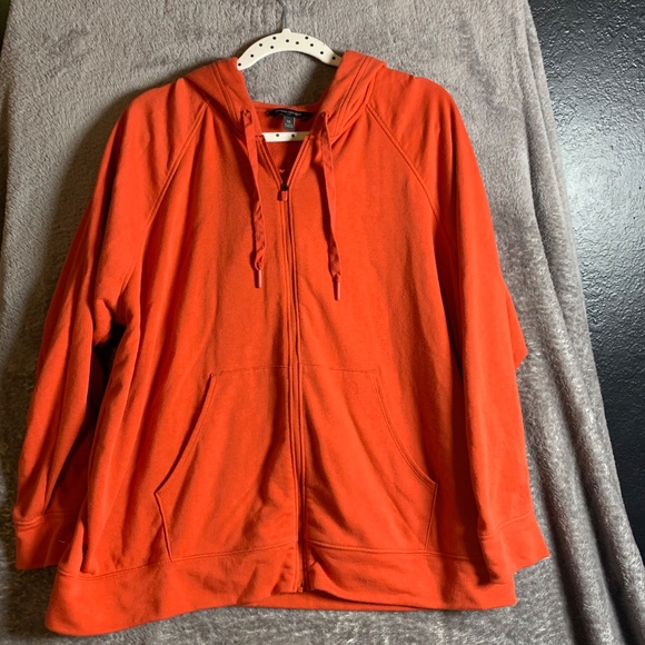 2pc banana republic zip up hoodie and sports bra tank brick red orangey color XL - Picture 9 of 16